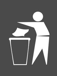 Mülleimersymbol (Deutsch) - garbage can symbol (English)